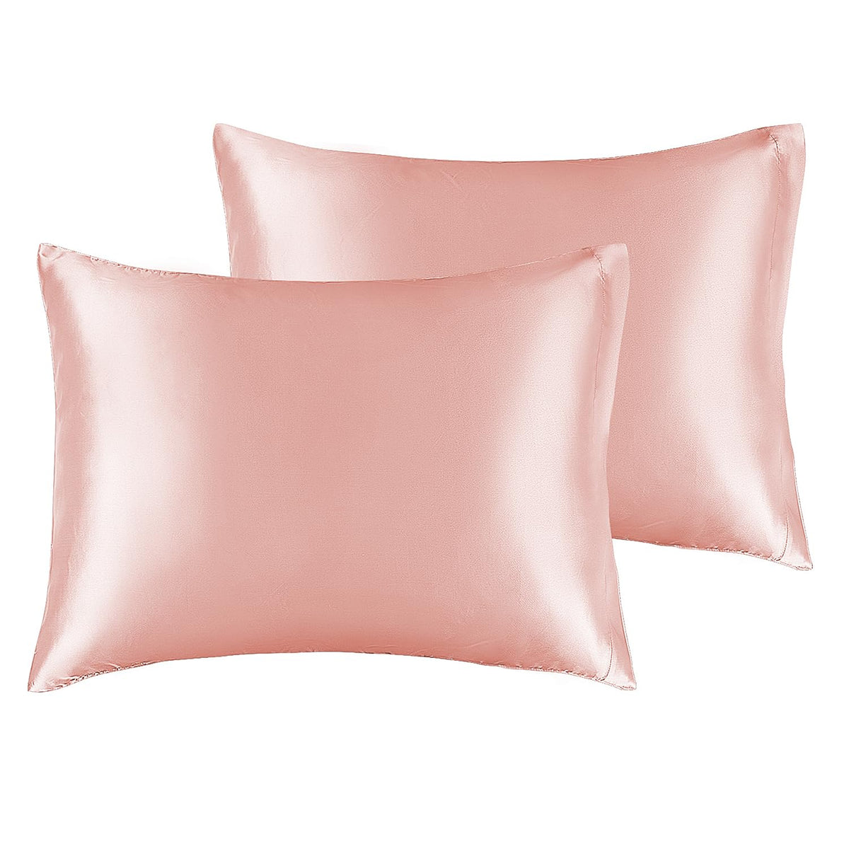 BEDELITE Satin Pillowcases, Queen Size 20x30 Inch, Dark Grey, Set of 2