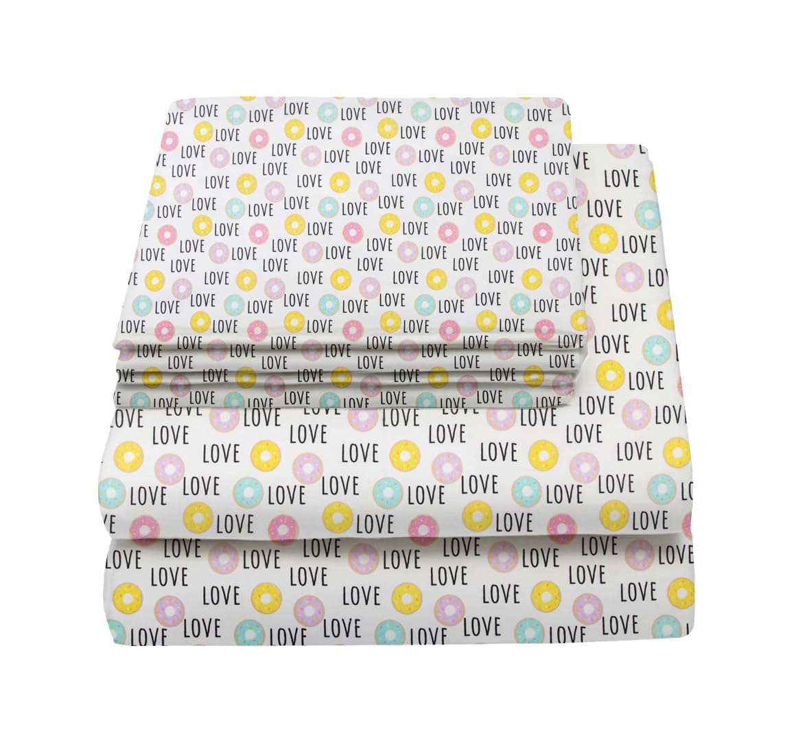Full Sheets Set Kids Boys/Girls, Bed Sheets Kids, Cute Bed Sheet, Includes Flat, Fitted and 2 Pillowcases, 4 Piece