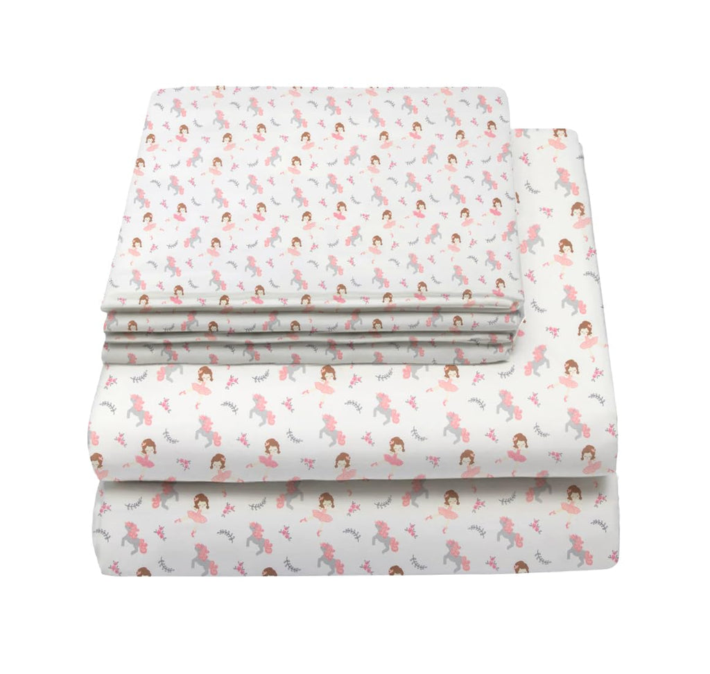 Full Sheets Set Kids Boys/Girls, Bed Sheets Kids, Cute Bed Sheet, Includes Flat, Fitted and 2 Pillowcases, 4 Piece