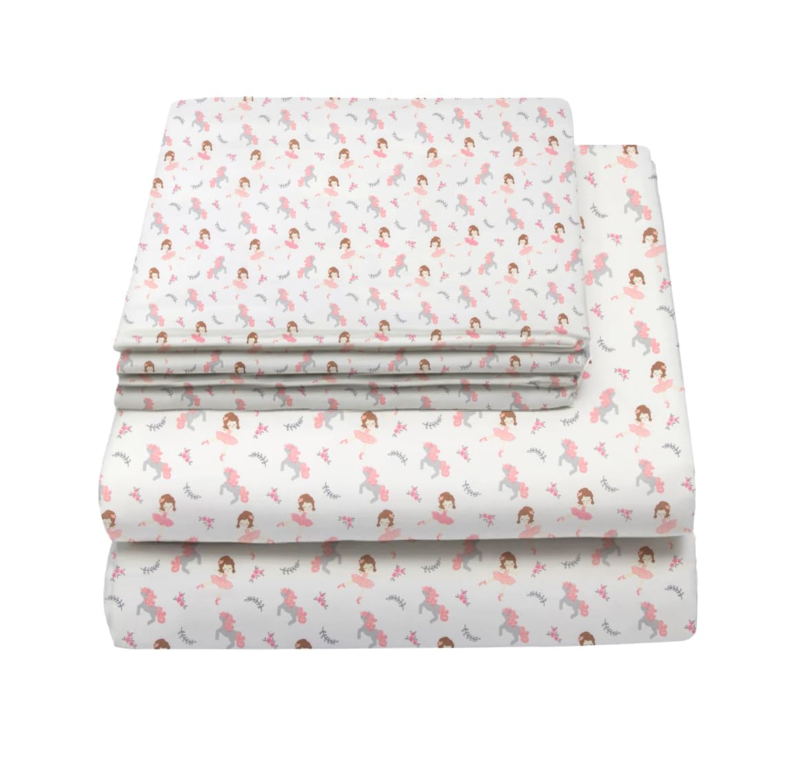 Full Sheets Set Kids Boys/Girls, Bed Sheets Kids, Cute Bed Sheet, Includes Flat, Fitted and 2 Pillowcases, 4 Piece
