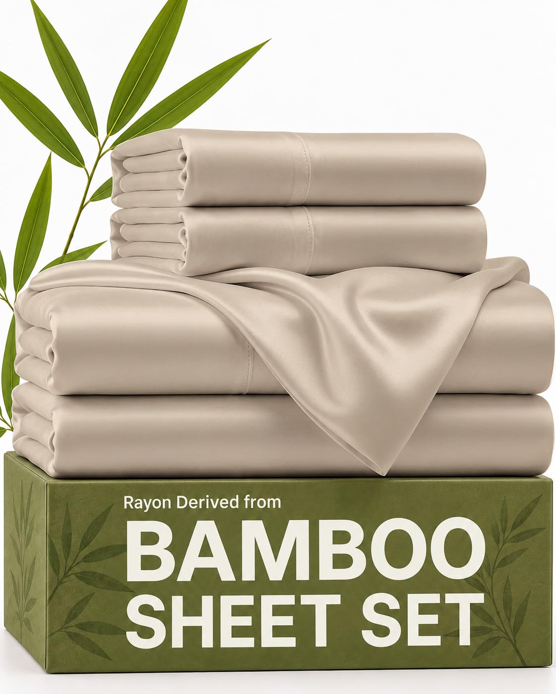 100% Rayon Derived from Bamboo - Bamboo Sheets Queen Size - Black