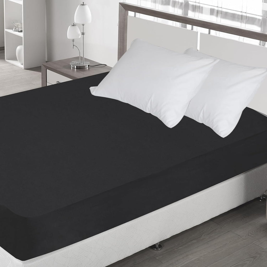 Twin Fitted Sheet Only, Soft & Cozy Twin Size Bed Sheets for Boy Kids Black