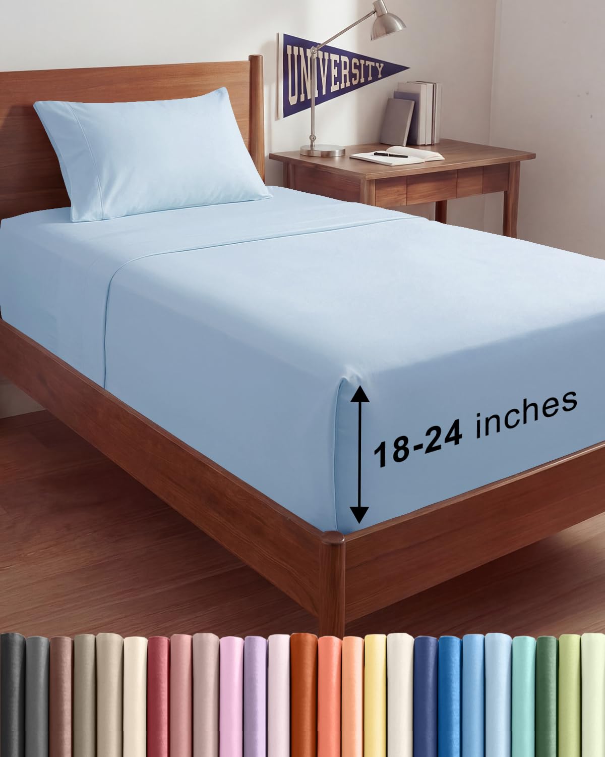 Extra Deep Queen Sheet Set - 4 Piece Breathable Cooling Sheets - Dark Grey