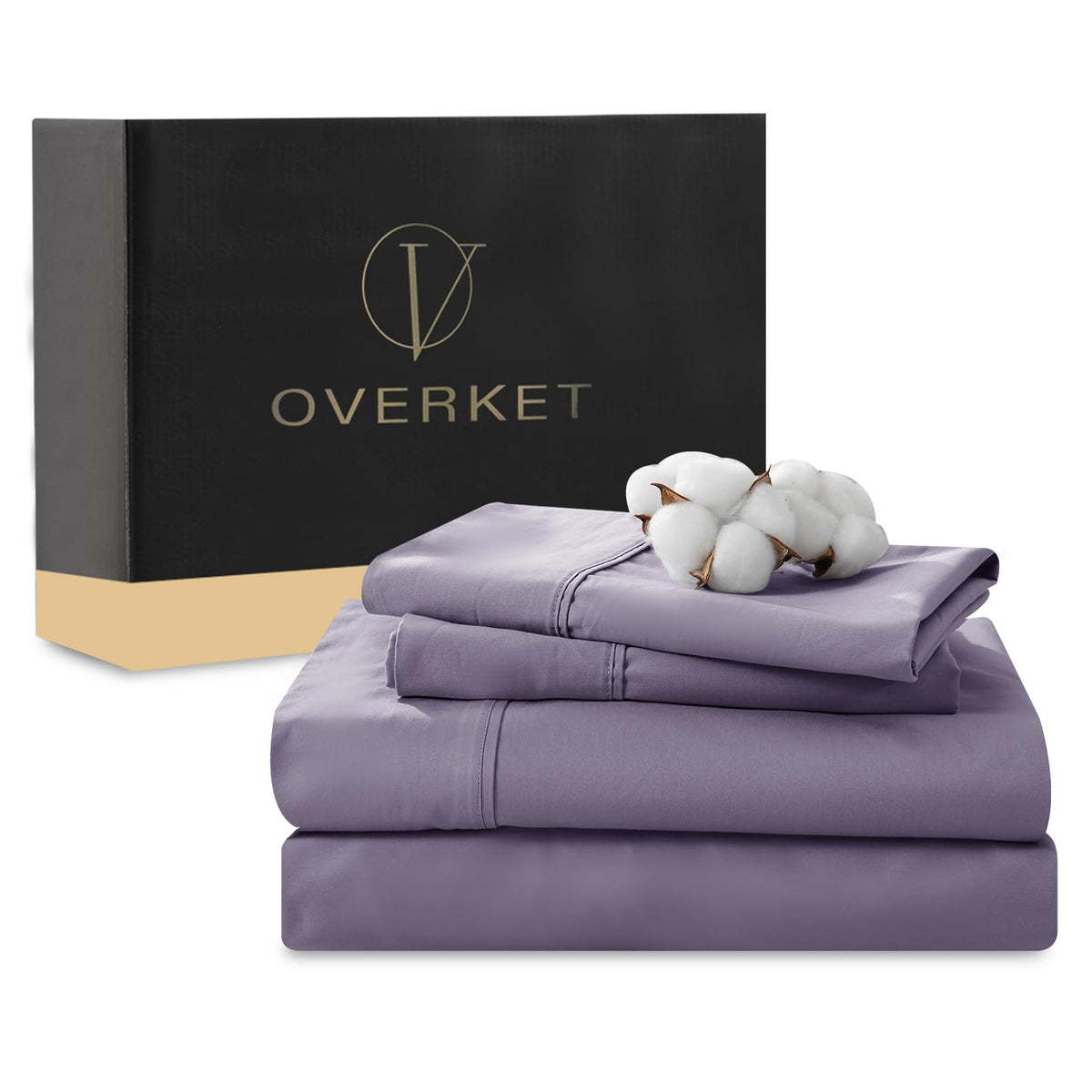 1000 Thread Count Egyptian Cotton Sheets Queen Size Set 4PCS Sateen Weave Soft Breathable 16-Inch Deep Pocket（Queen,White）
