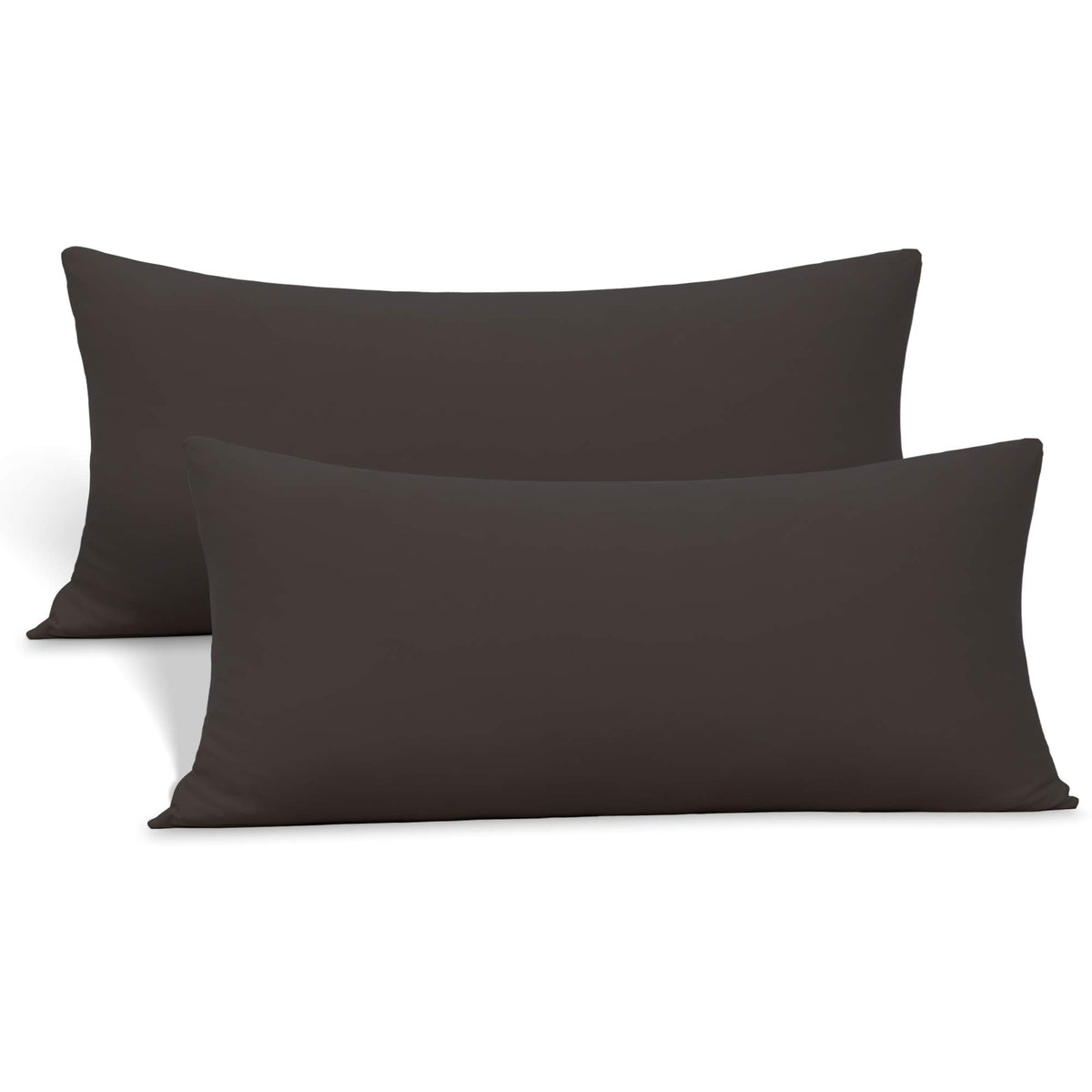 N&Y HOME Jersey Knit Pillow Cases Standard/Queen Set of 2, Light Gray