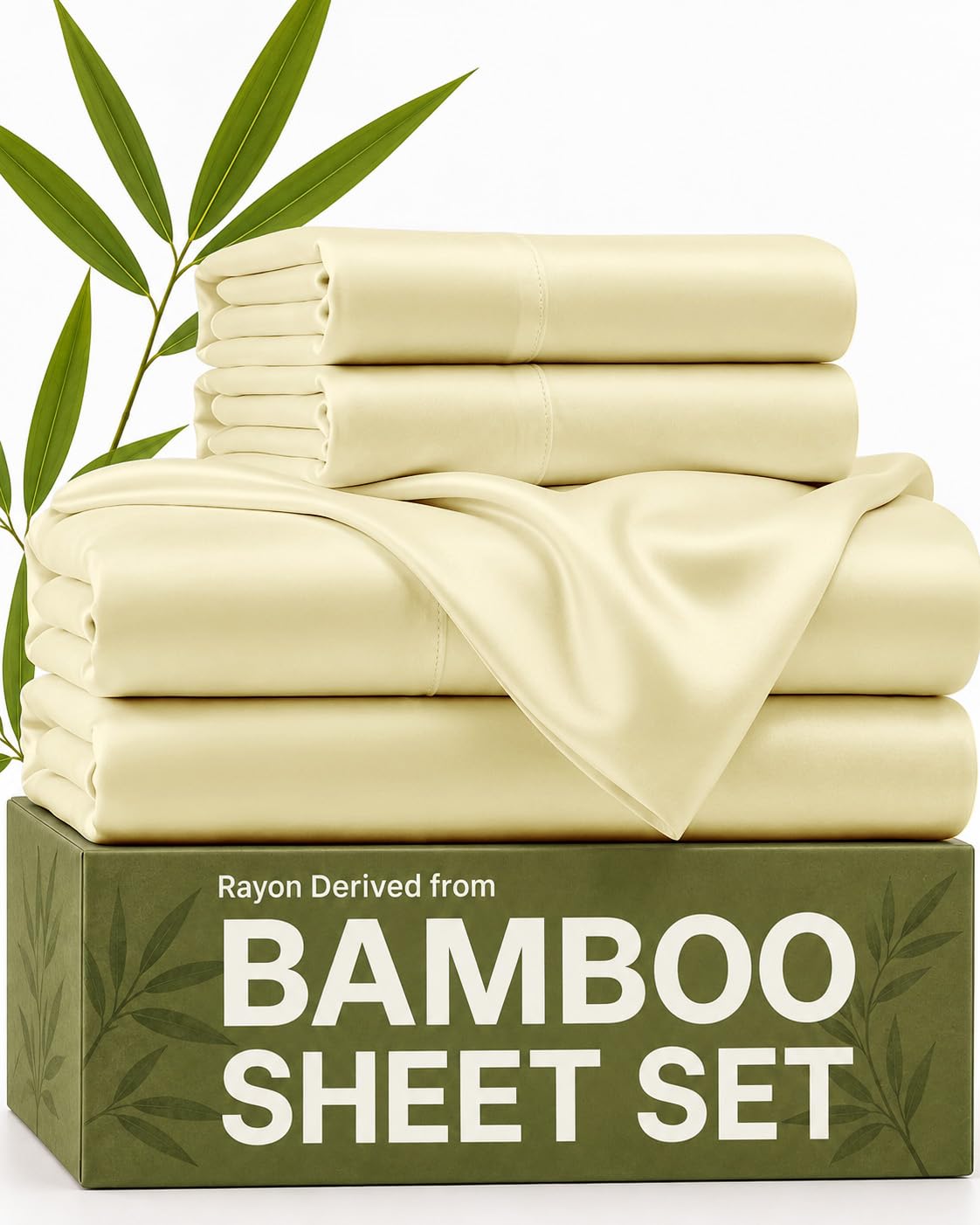 100% Rayon Derived from Bamboo - Bamboo Sheets Queen Size - Black
