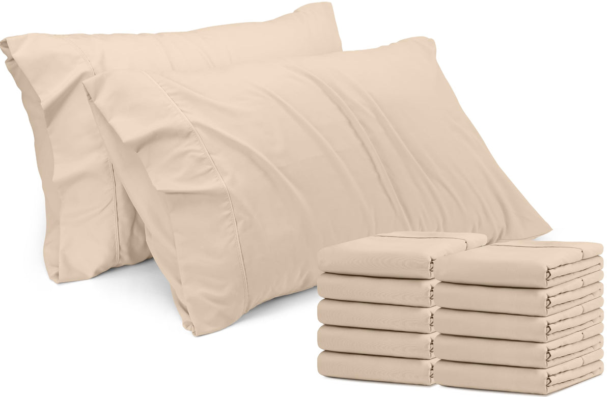Pillow Covers Queen Size Set of 4, Soft and Comfy Pillow Cases, White