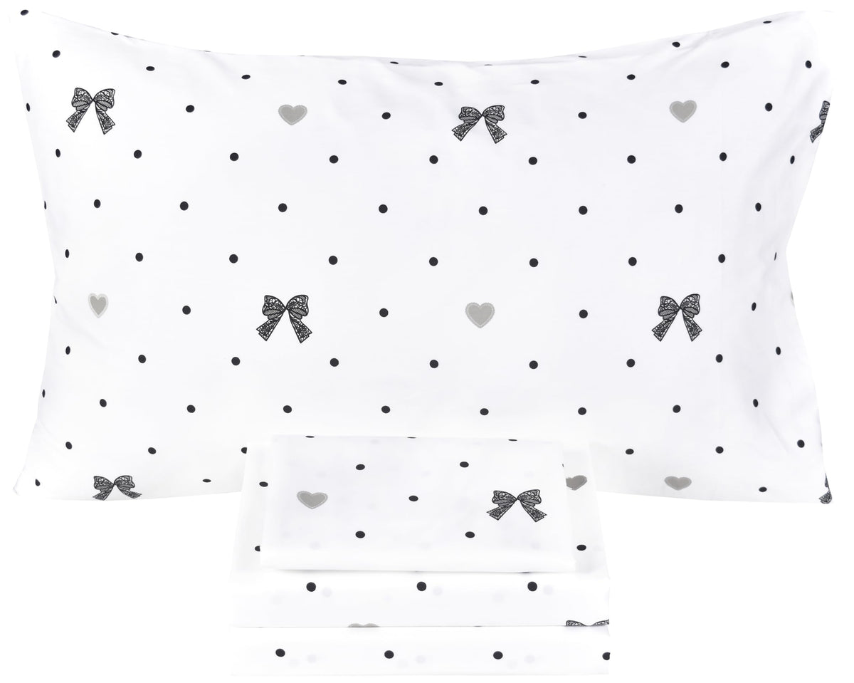 Scientific Sleep Moon & Stars Boys Girls 100% Cotton 3 Pcs Twin Bed Sheet Set Kids Toddler Teen, Flat Sheet & Fitted Sheet & Pillowcase Kids Bedding Set