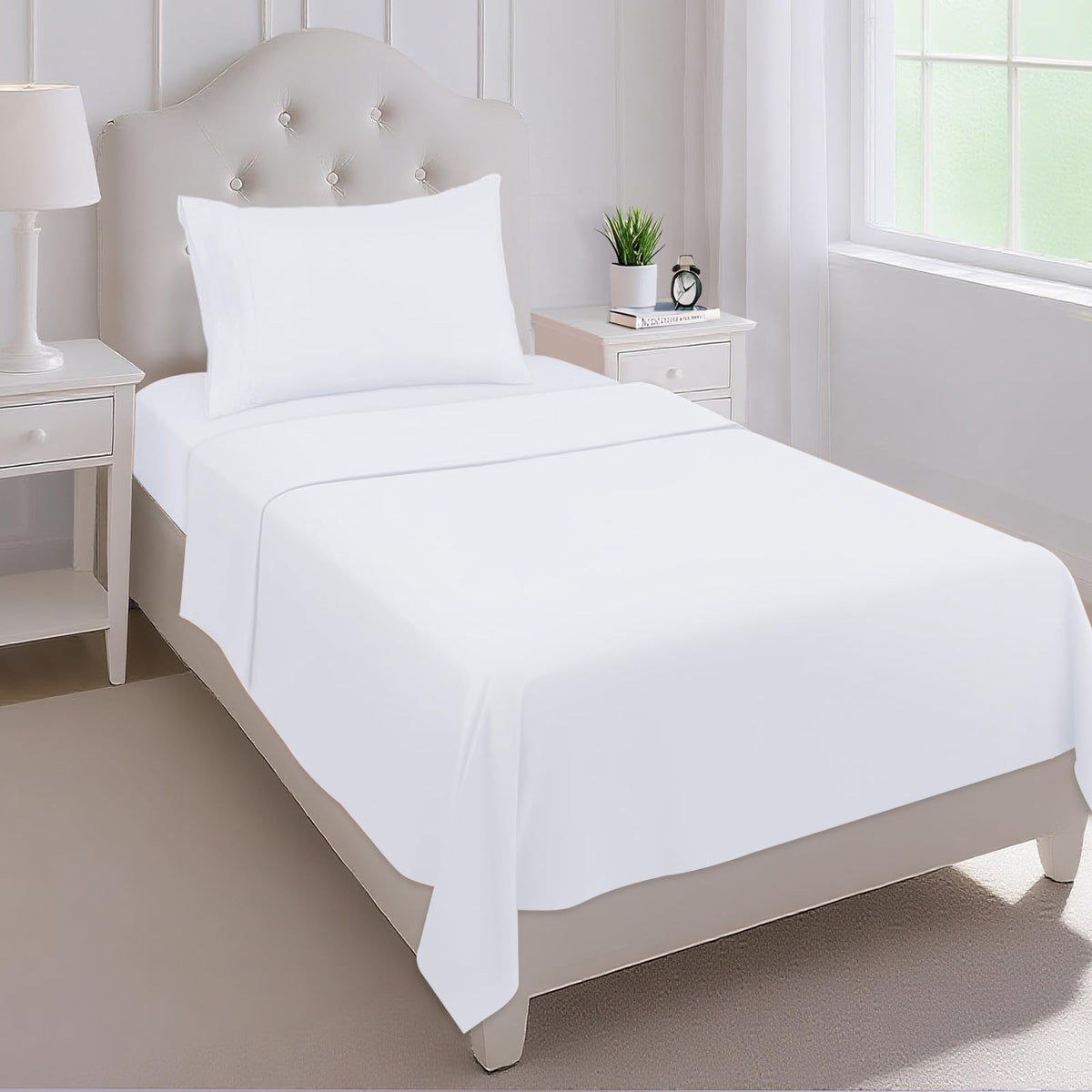 Mejoroom Queen Size Sheet Set - Hotel Luxury 1800 Bedding Sheets & Pillowcases - Deep Pocket Fitted Sheet, Soft, Breathable, Wrinkle & Fade Resistant - 4 Piece (Queen, Blush Pink)