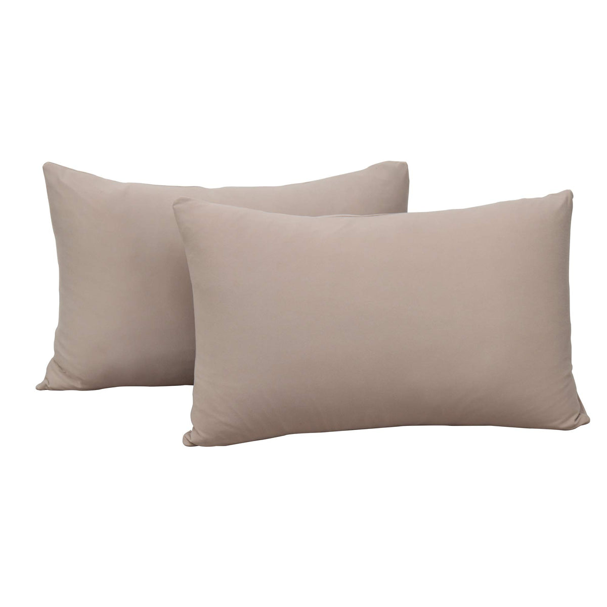 N&Y HOME Jersey Knit Pillow Cases Standard/Queen Set of 2, Light Gray