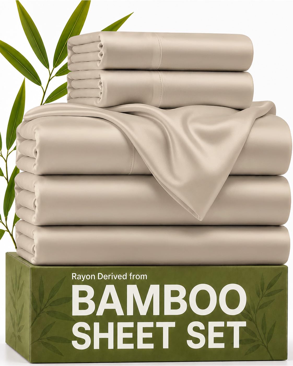 100% Rayon Derived from Bamboo - Bamboo Sheets Queen Size - Black