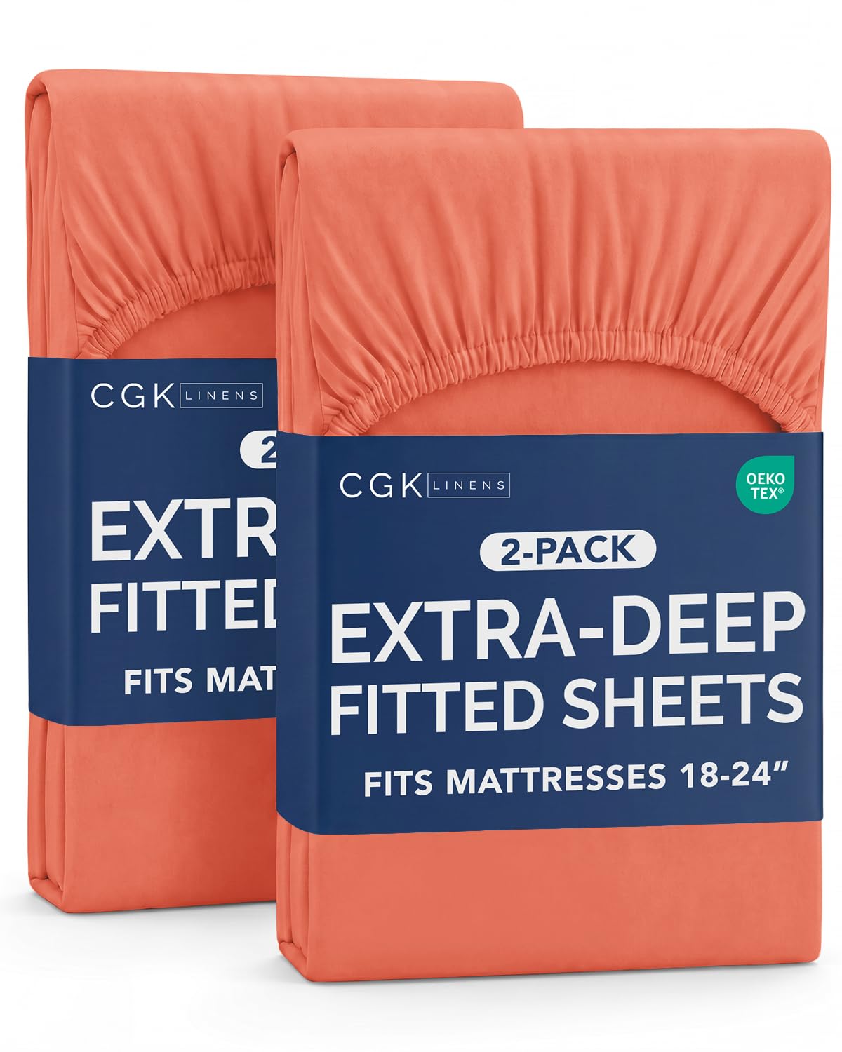 CGK Extra Deep Queen Single Fitted Sheet Only - Brown