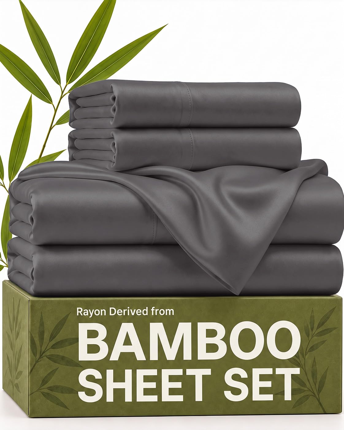 100% Rayon Derived from Bamboo - Bamboo Sheets Queen Size - Black
