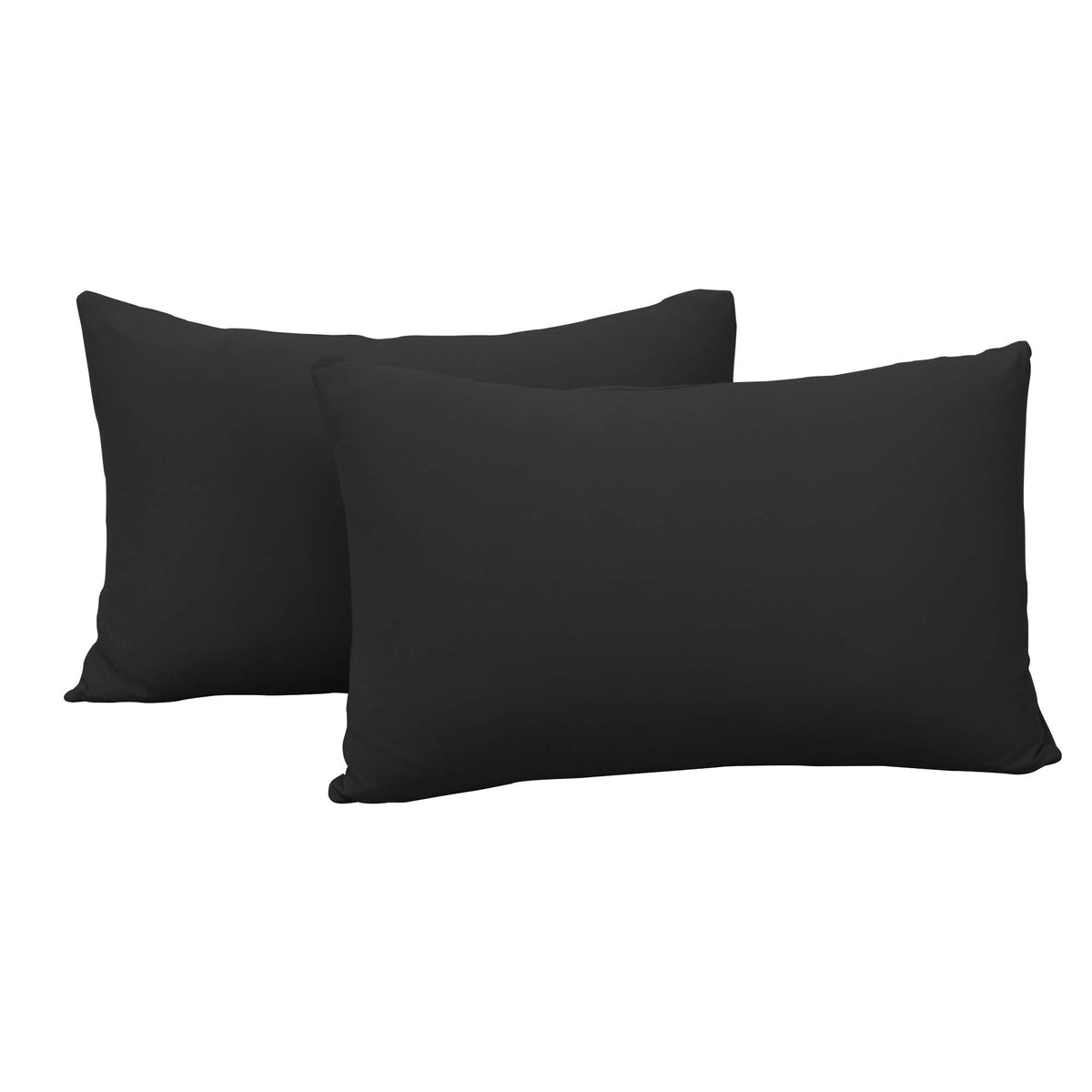N&Y HOME Jersey Knit Pillow Cases Standard/Queen Set of 2, Light Gray