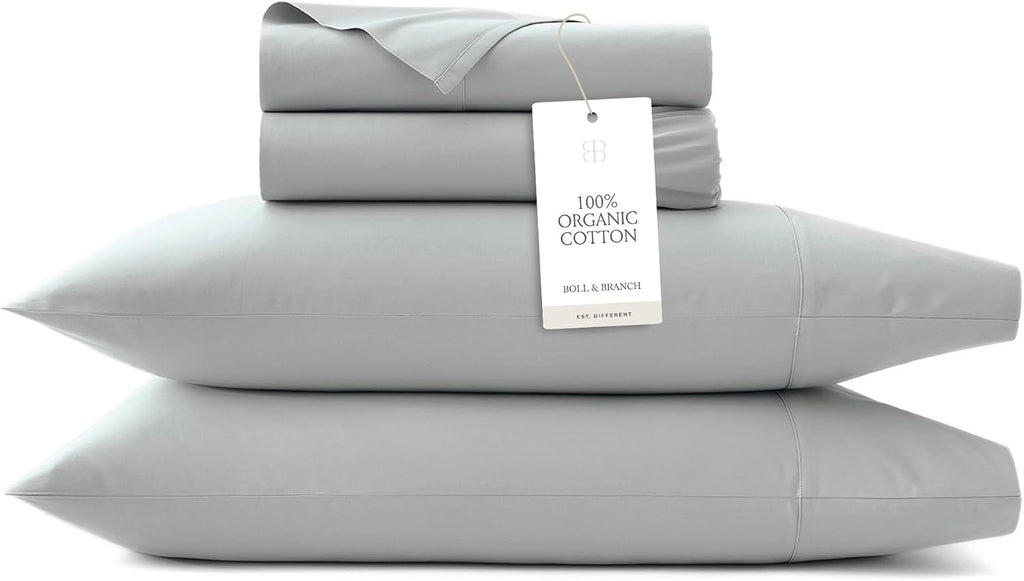 BOLL & BRANCH Signature Hemmed Sheet Set, King, Shore