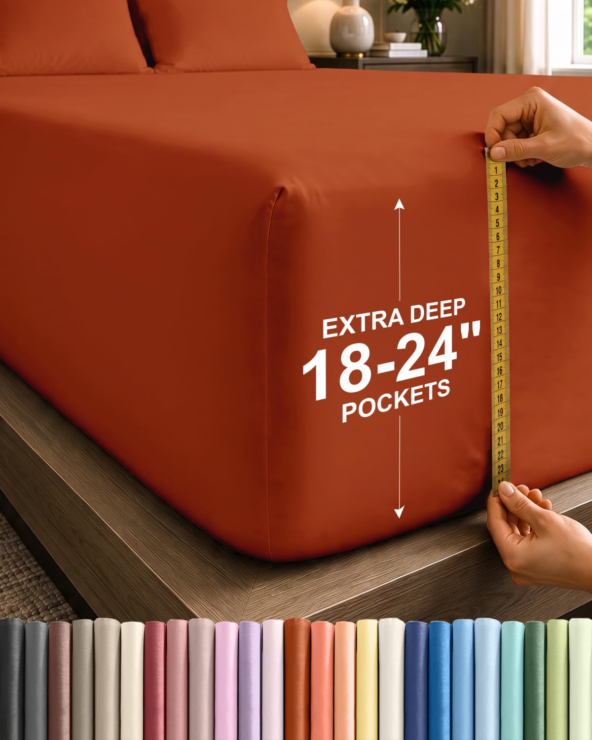CGK Extra Deep Queen Single Fitted Sheet Only - Brown
