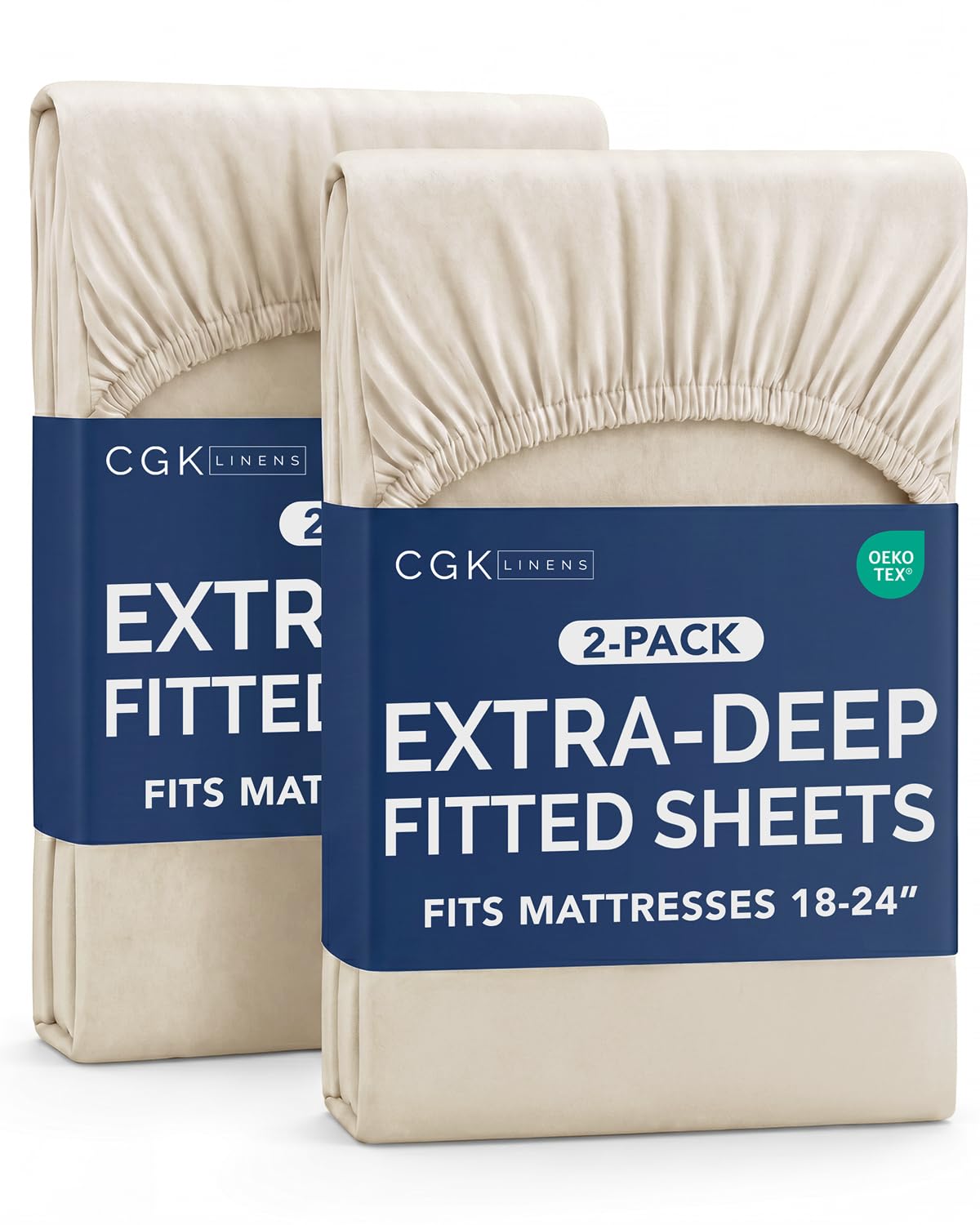 CGK Extra Deep Queen Single Fitted Sheet Only - Brown
