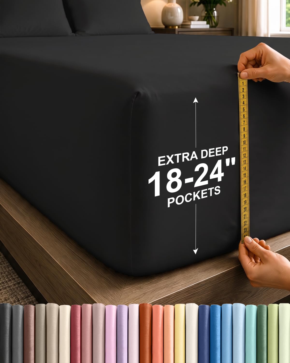 CGK Extra Deep Queen Single Fitted Sheet Only - Brown