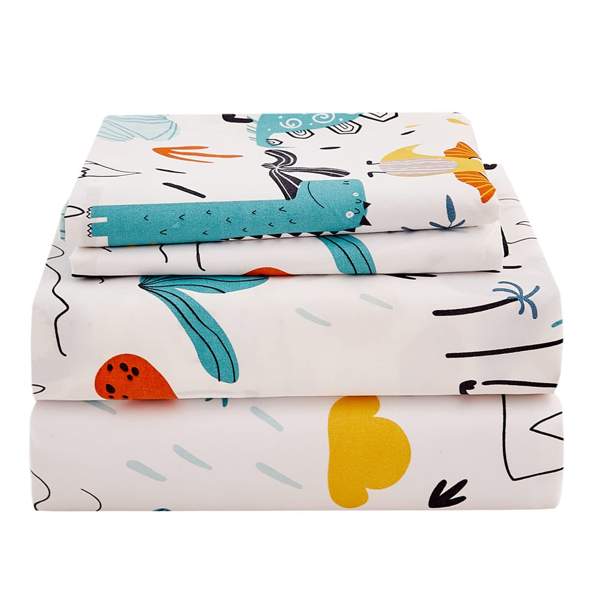 JSD Pink Unicorn Rainbow Kids Twin Sheet Set for Girls 3 Piece