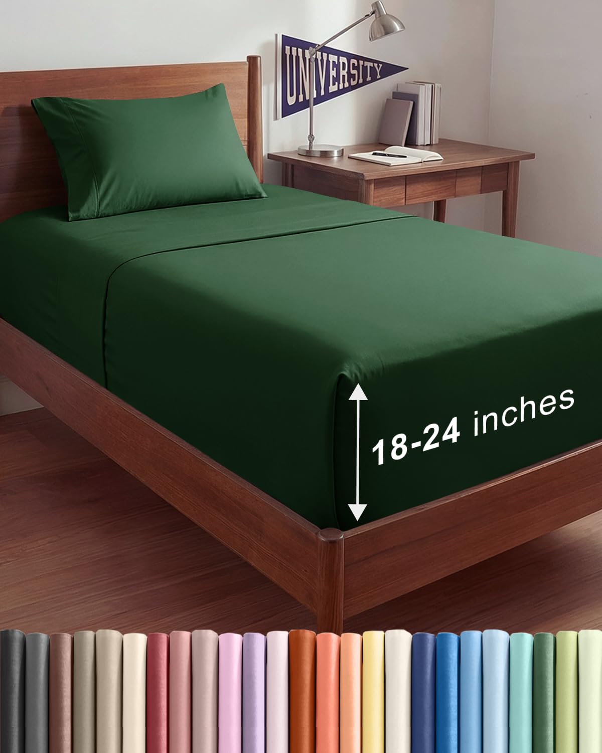 Extra Deep Queen Sheet Set - 4 Piece Breathable Cooling Sheets - Dark Grey