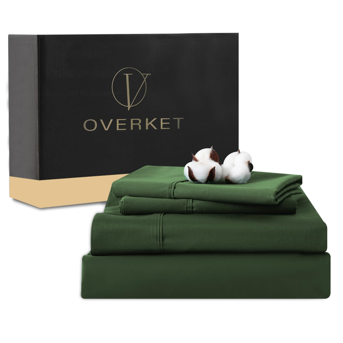 1000 Thread Count Egyptian Cotton Sheets Queen Size Set 4PCS Sateen Weave Soft Breathable 16-Inch Deep Pocket（Queen,White）
