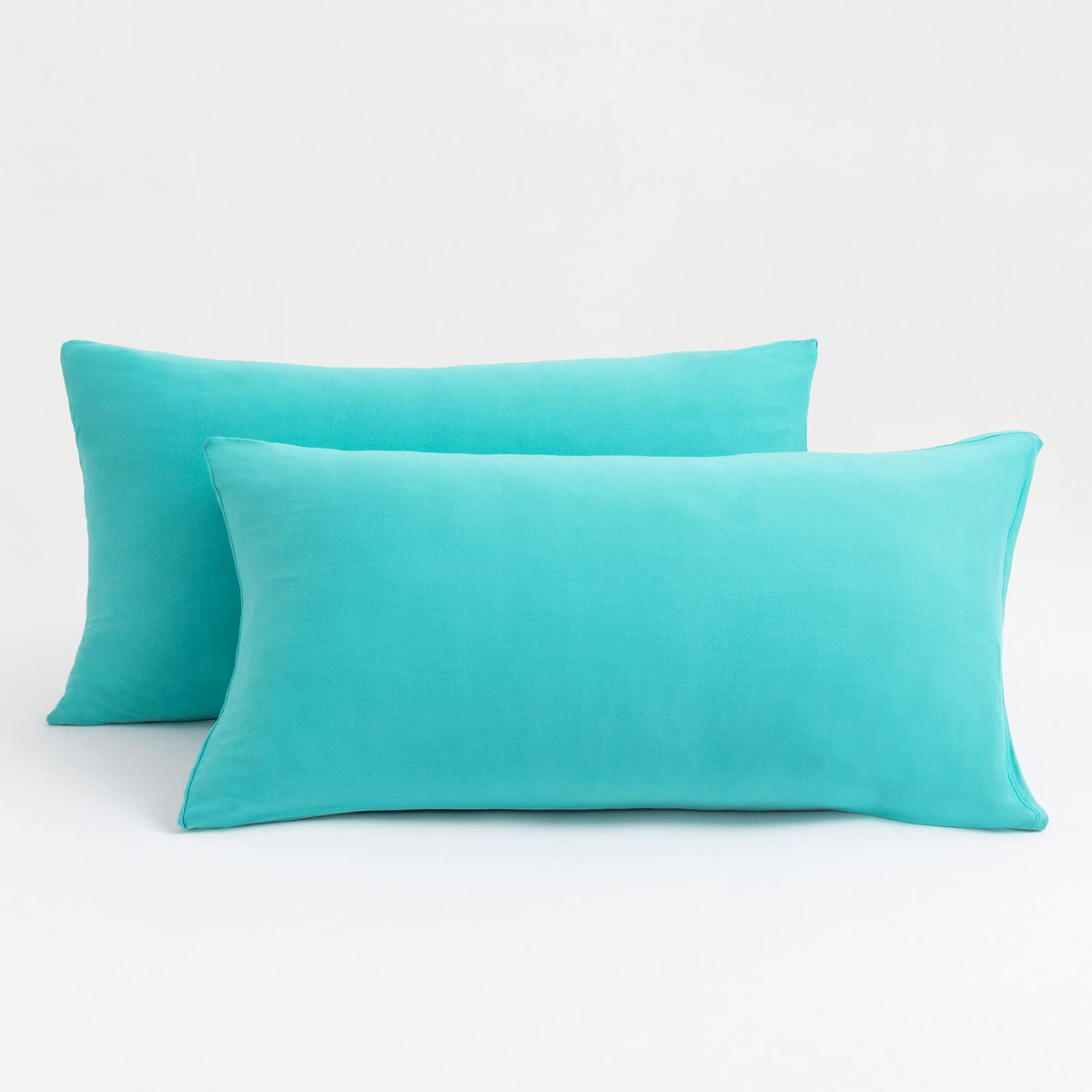 N&Y HOME Jersey Knit Pillow Cases Standard/Queen Set of 2, Light Gray