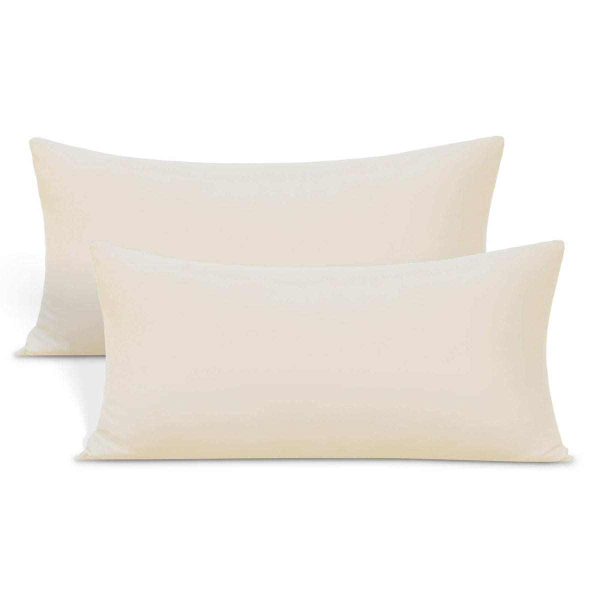 N&Y HOME Jersey Knit Pillow Cases Standard/Queen Set of 2, Light Gray