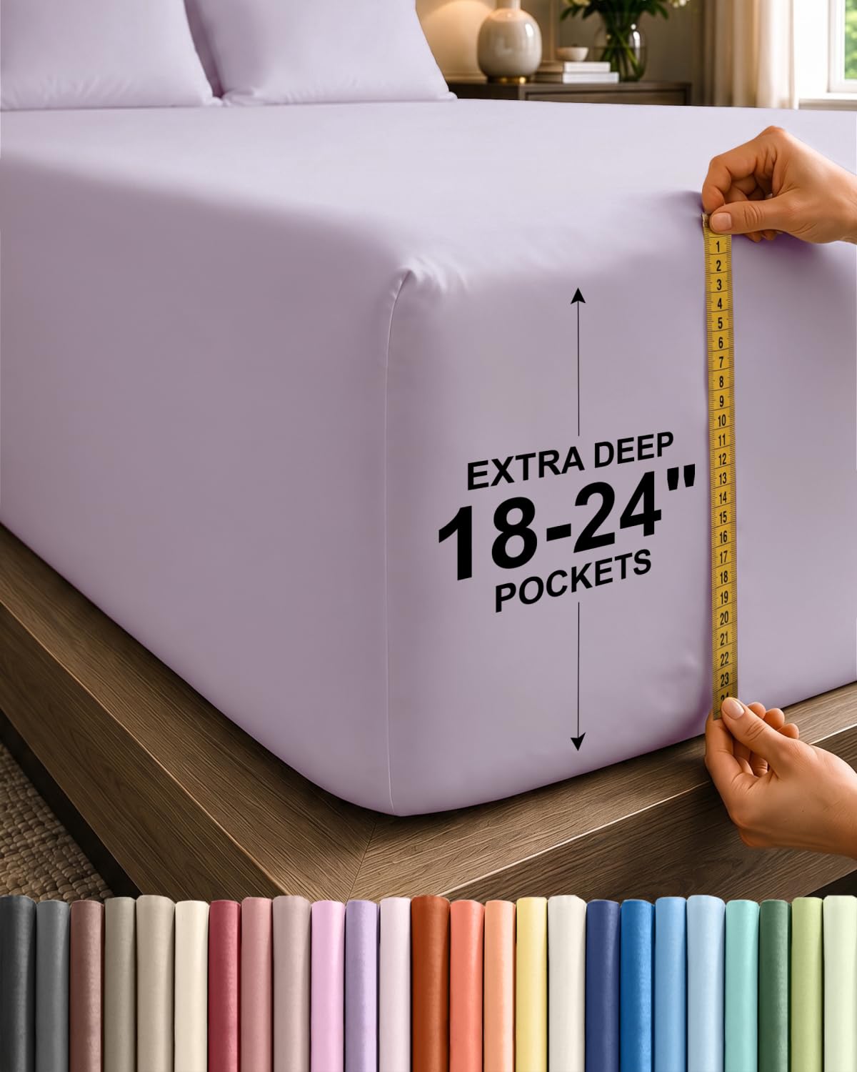 CGK Extra Deep Queen Single Fitted Sheet Only - Brown