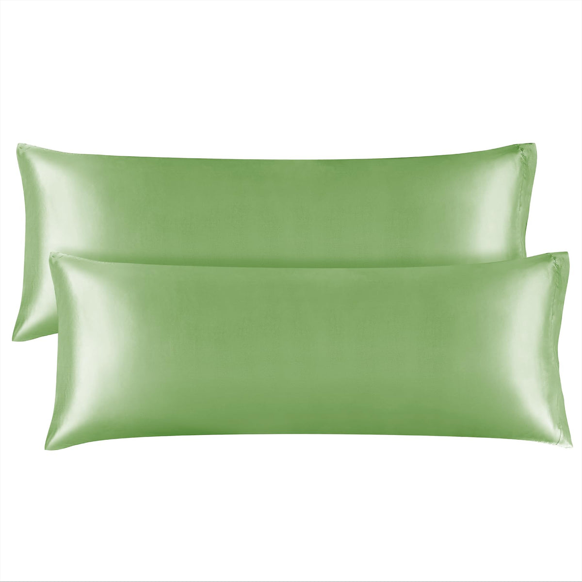 BEDELITE Satin Pillowcases, Queen Size 20x30 Inch, Dark Grey, Set of 2