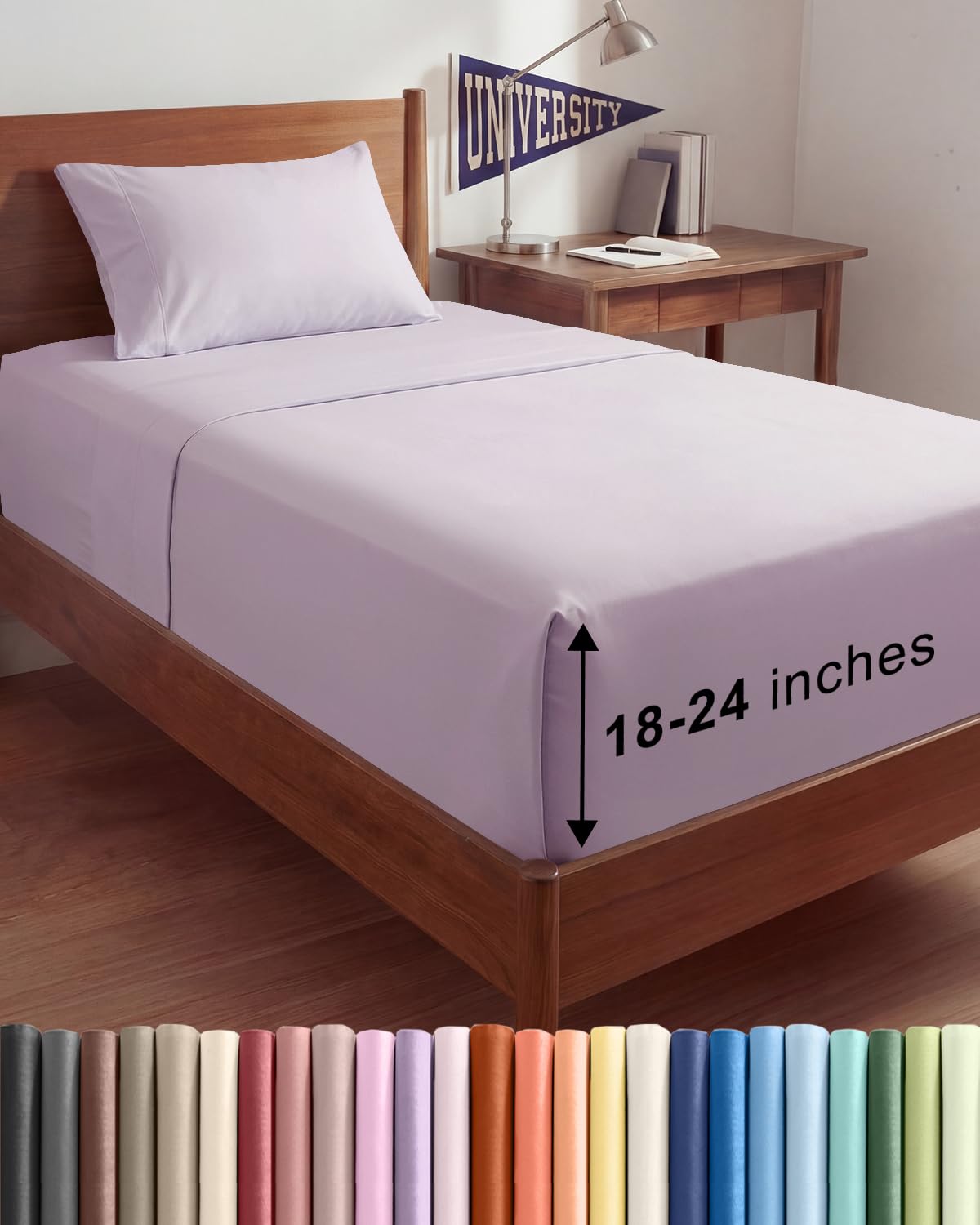 Extra Deep Queen Sheet Set - 4 Piece Breathable Cooling Sheets - Dark Grey