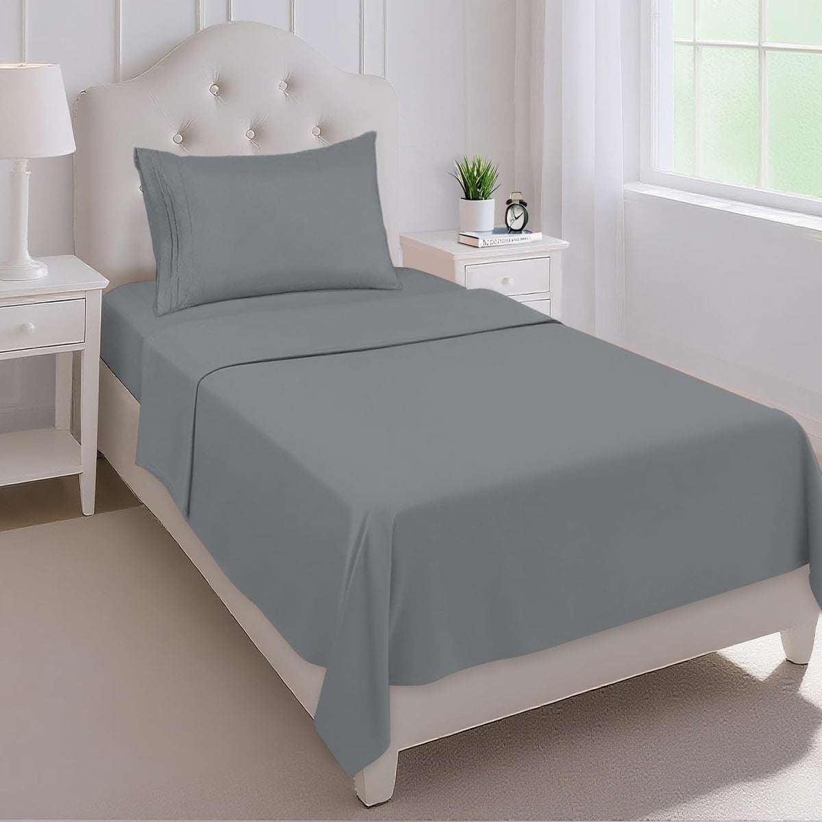 Mejoroom Queen Size Sheet Set - Hotel Luxury 1800 Bedding Sheets & Pillowcases - Deep Pocket Fitted Sheet, Soft, Breathable, Wrinkle & Fade Resistant - 4 Piece (Queen, Blush Pink)