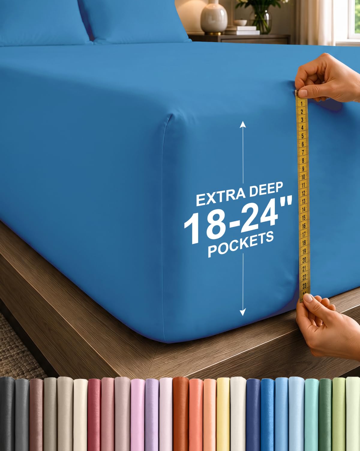CGK Extra Deep Queen Single Fitted Sheet Only - Brown