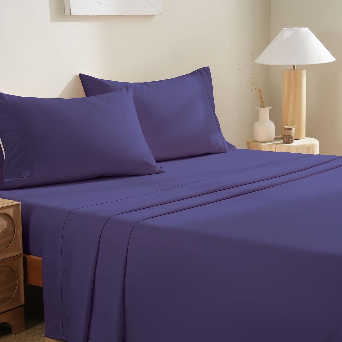 MCO Bedding Full Bed Sheets Set - Soft Bed Sheets - Cooling Breathable Bedding Set with 16" Deep Pocket (4 Pieces, Full, Sage Green)