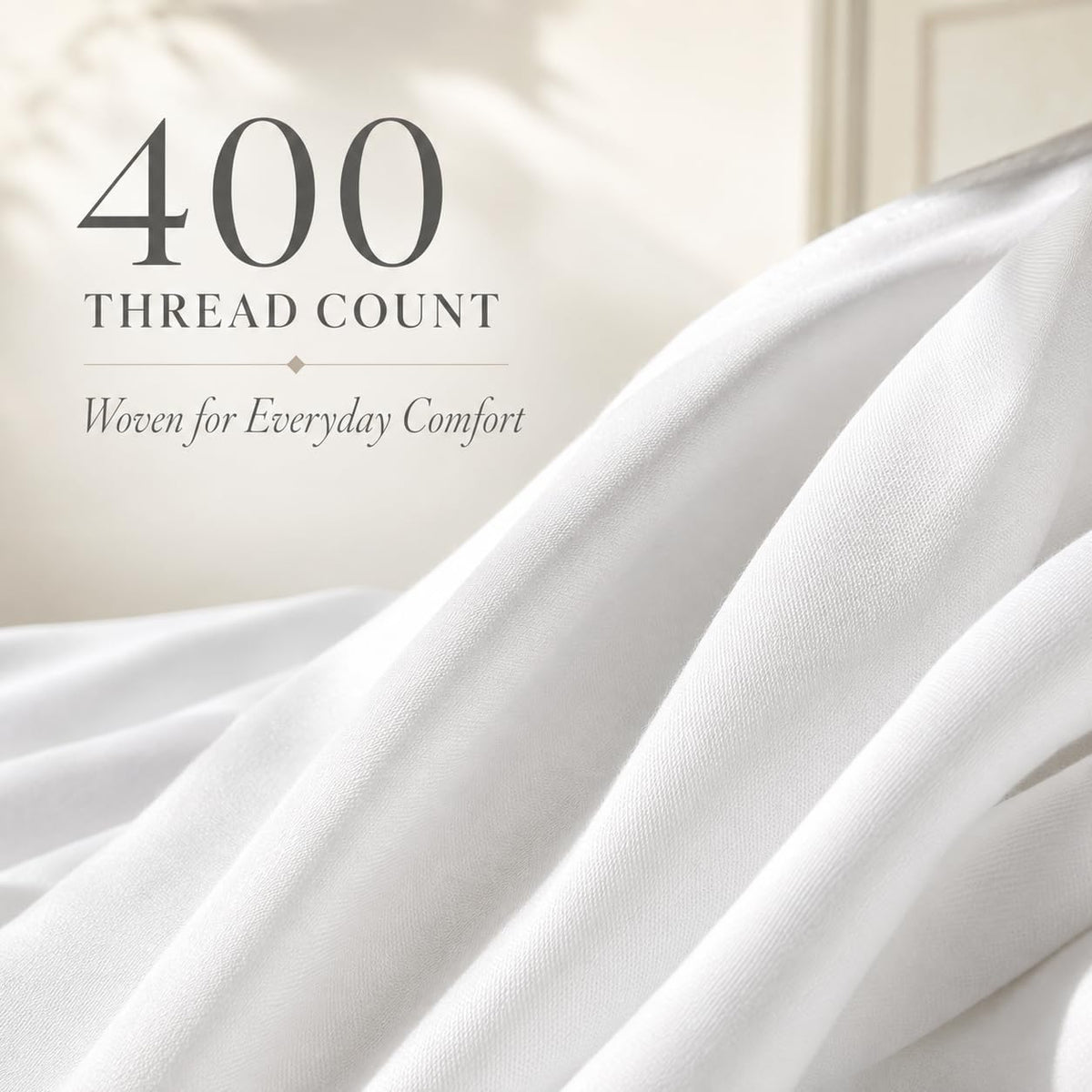 Queen Sheet Set, 400 Thread Count Bed Sheets Queen Size Set - French Blue