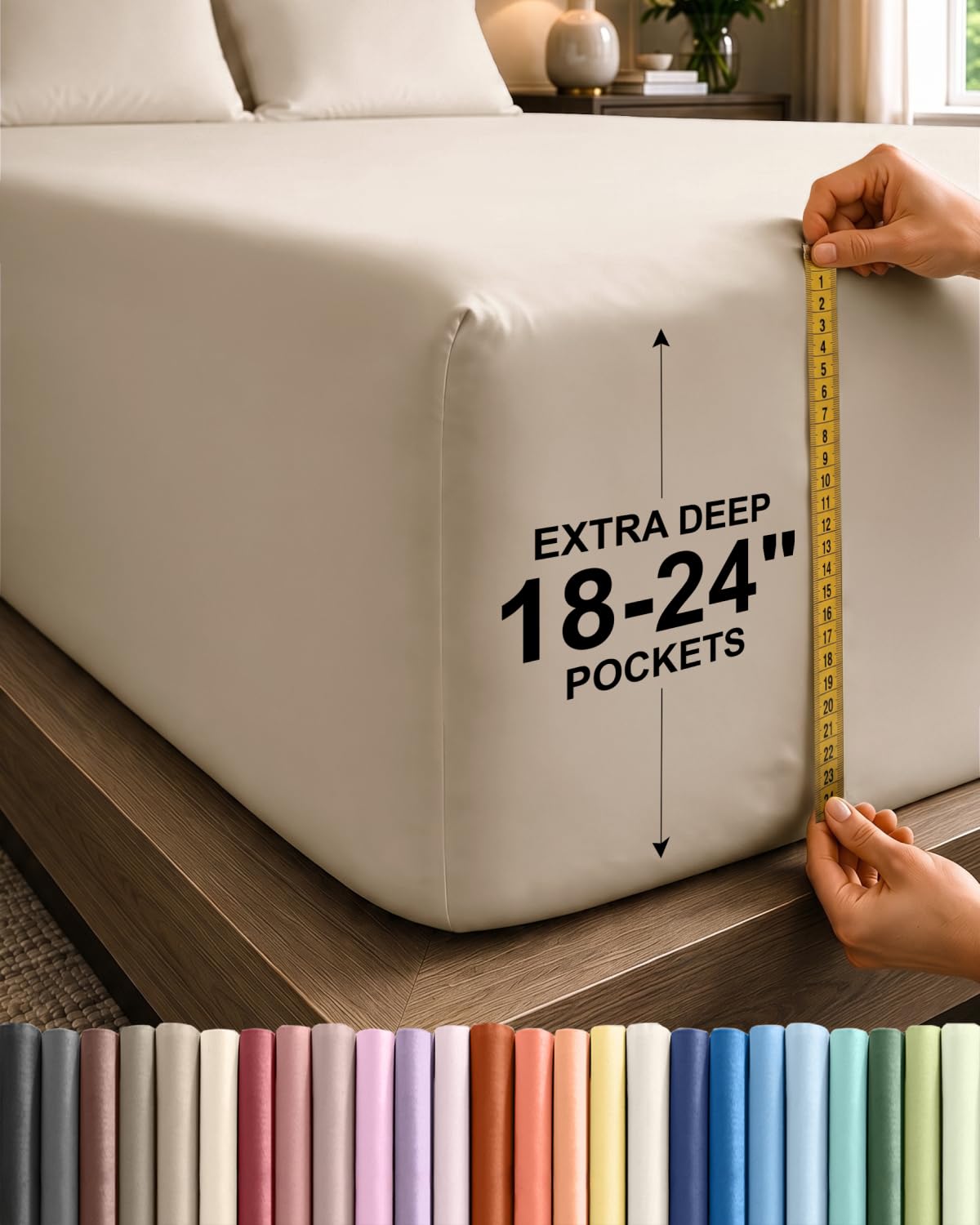 CGK Extra Deep Queen Single Fitted Sheet Only - Brown