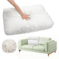 JZHLLA Shredded Foam Sofa Back Cushions Replacement Fluffy Memory Sponge Couch Pillow with Quilted Design 31x18x5 Inch Lumbar Support Pillow for Sofa Bed Floor