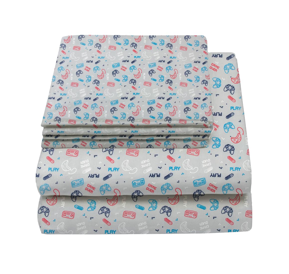 Full Sheets Set Kids Boys/Girls, Bed Sheets Kids, Cute Bed Sheet, Includes Flat, Fitted and 2 Pillowcases, 4 Piece