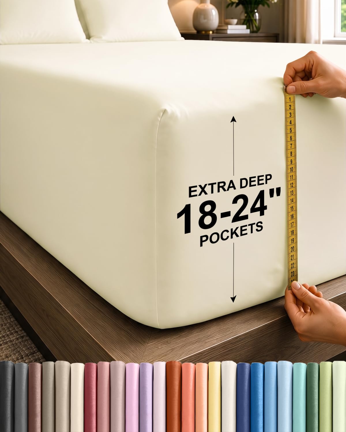 CGK Extra Deep Queen Single Fitted Sheet Only - Brown
