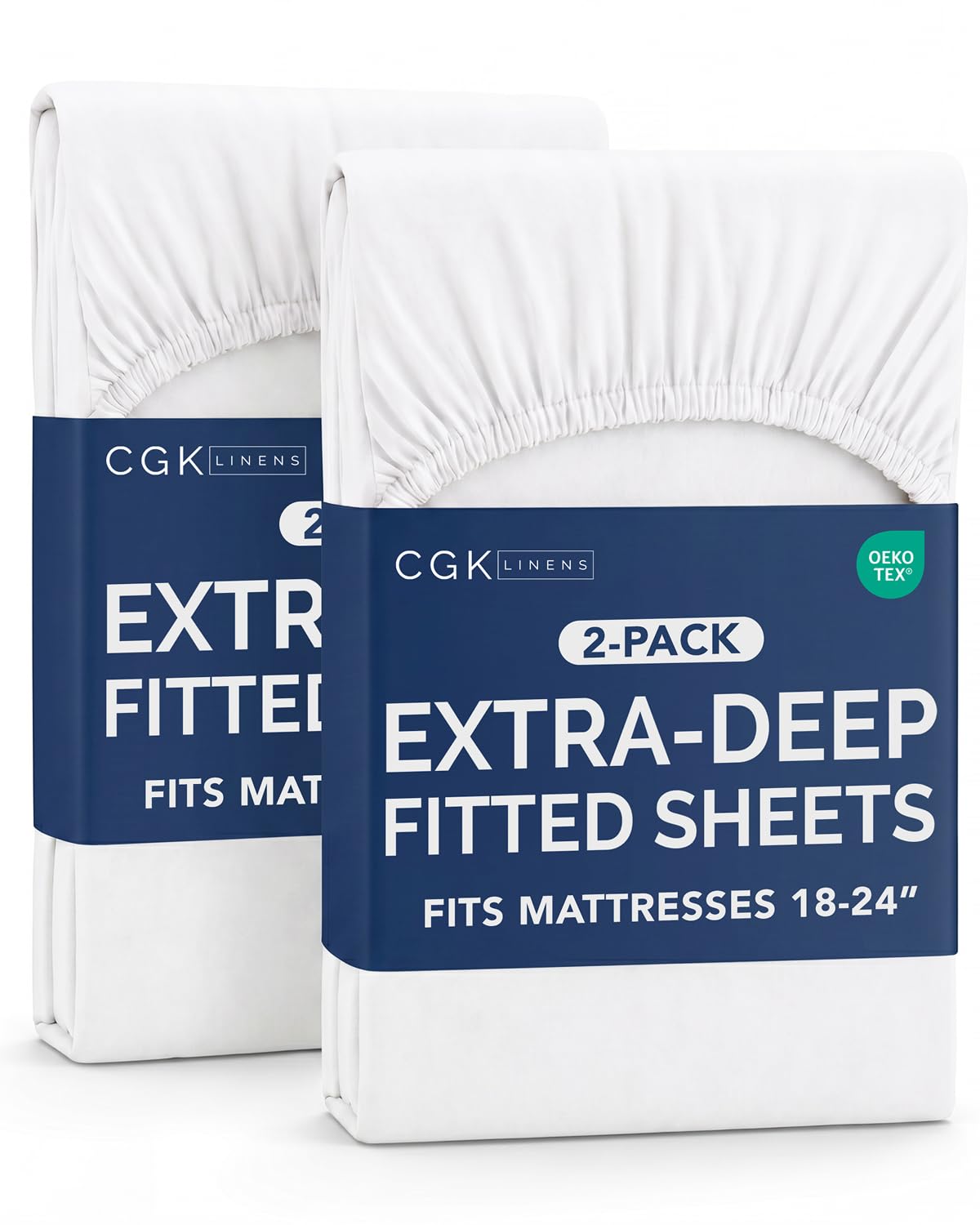 CGK Extra Deep Queen Single Fitted Sheet Only - Brown