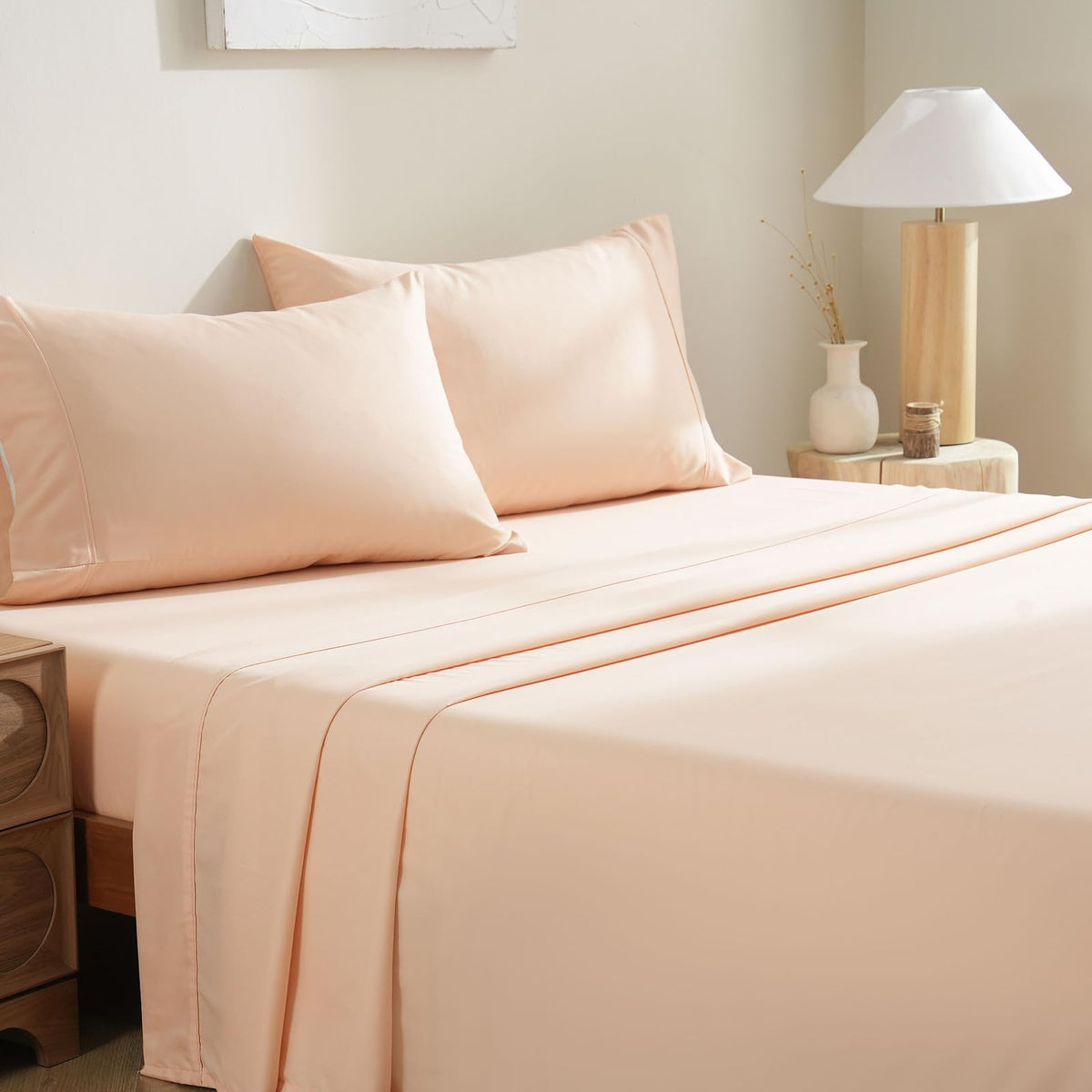 MCO Bedding Full Bed Sheets Set - Soft Bed Sheets - Cooling Breathable Bedding Set with 16" Deep Pocket (4 Pieces, Full, Sage Green)