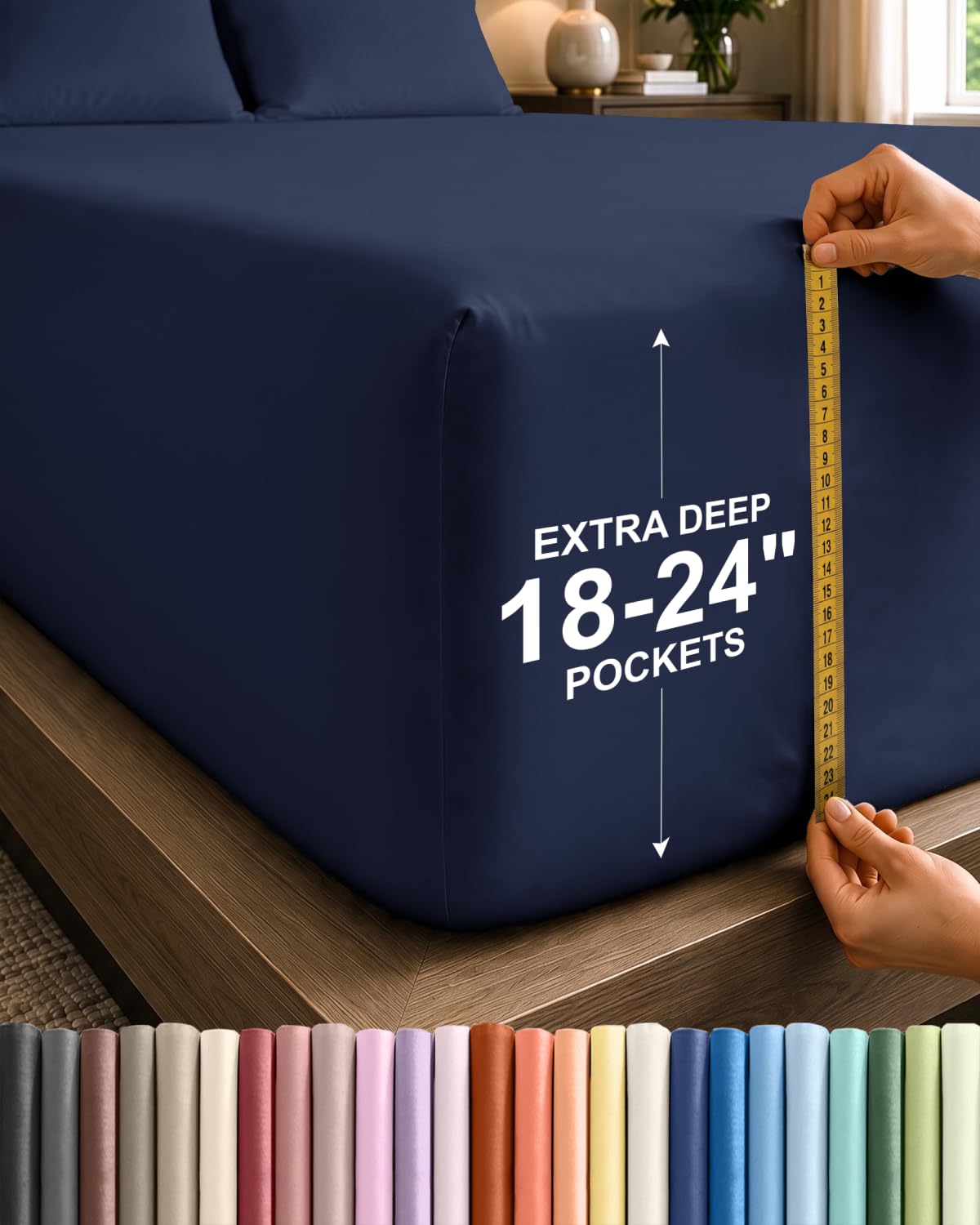 CGK Extra Deep Queen Single Fitted Sheet Only - Brown