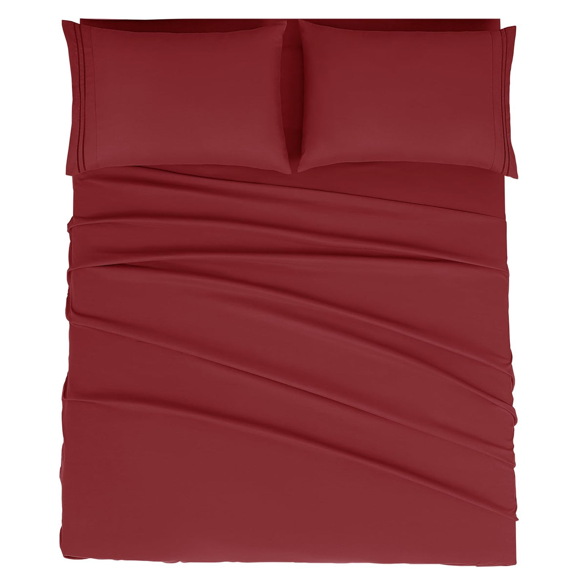 Mejoroom Queen Size Sheet Set - Hotel Luxury 1800 Bedding Sheets & Pillowcases - Deep Pocket Fitted Sheet, Soft, Breathable, Wrinkle & Fade Resistant - 4 Piece (Queen, Blush Pink)