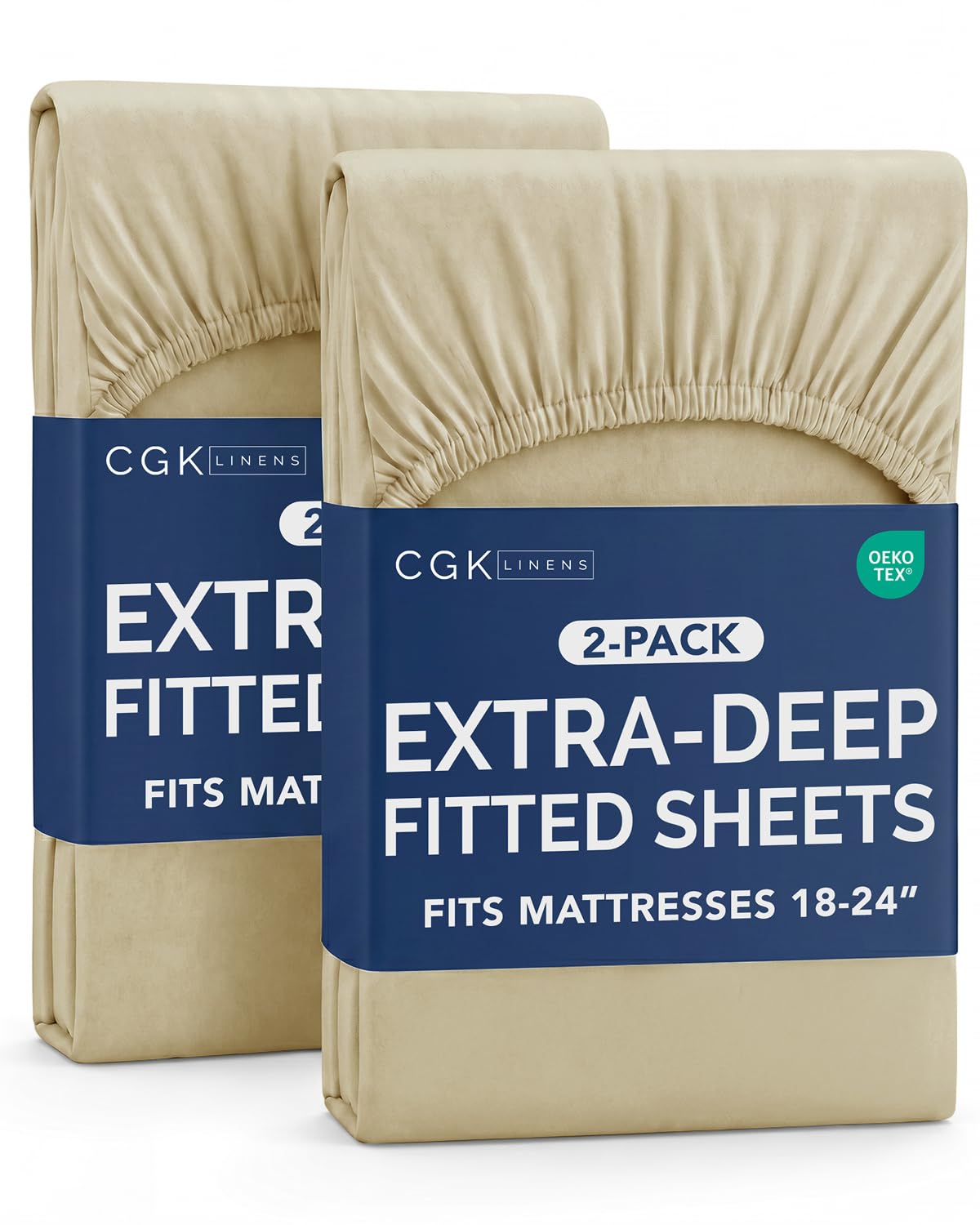 CGK Extra Deep Queen Single Fitted Sheet Only - Brown