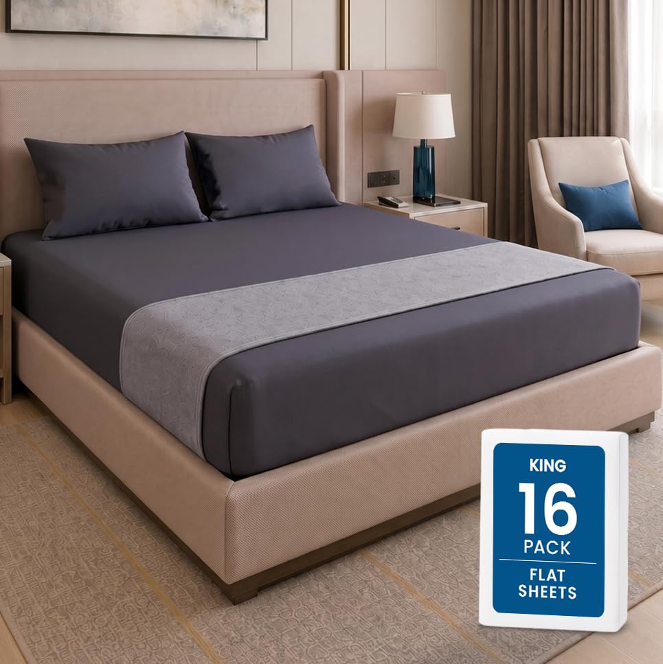 Twin Size Flat Sheet Only, Ultra Soft & Breathable Hotel Sheets, White