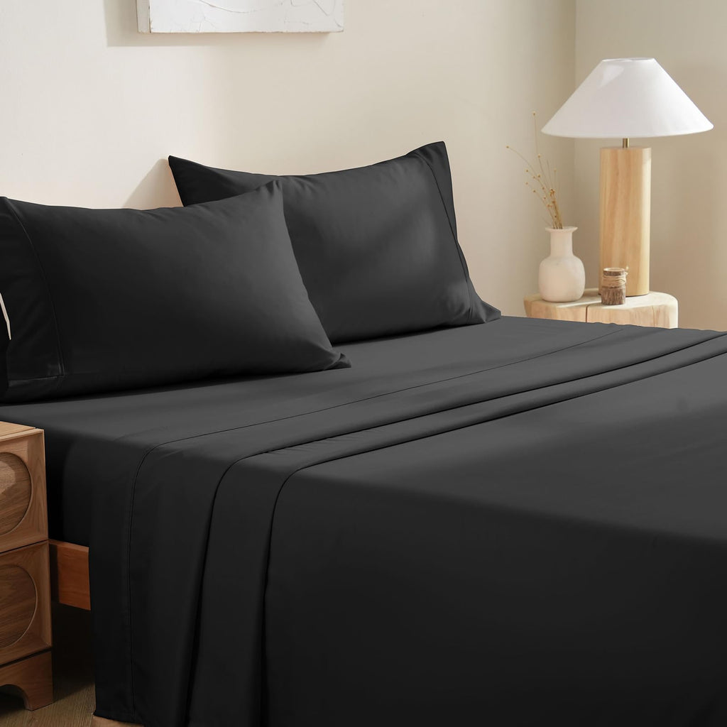 MCO Bedding Full Bed Sheets Set - Soft Bed Sheets - Cooling Breathable Bedding Set with 16" Deep Pocket (4 Pieces, Full, Sage Green)
