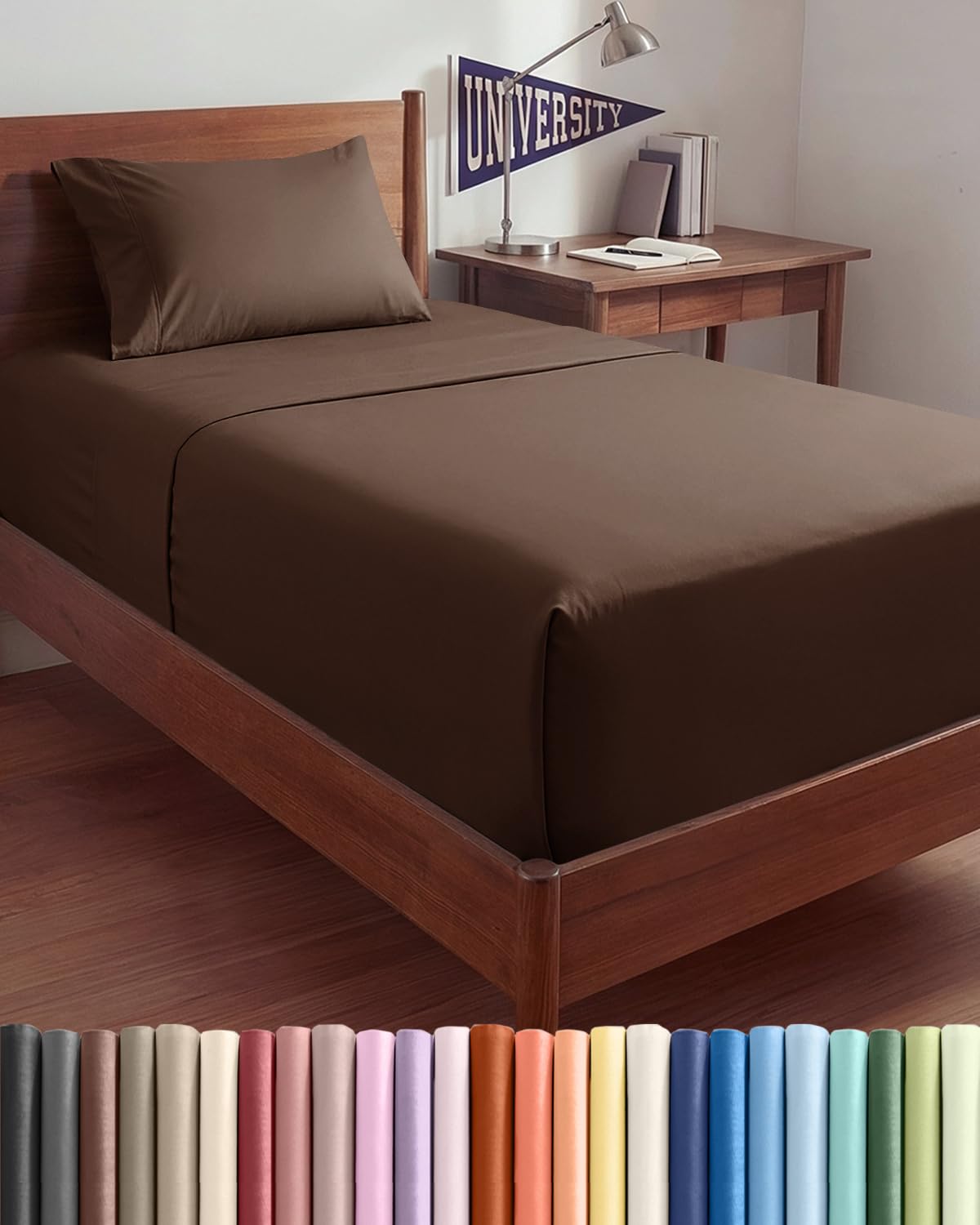 Extra Deep Queen Sheet Set - 4 Piece Breathable Cooling Sheets - Dark Grey
