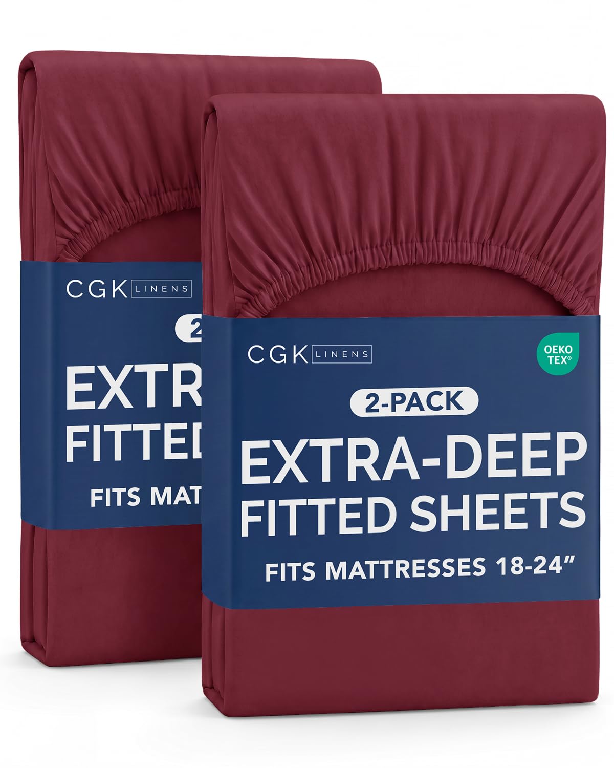 CGK Extra Deep Queen Single Fitted Sheet Only - Brown
