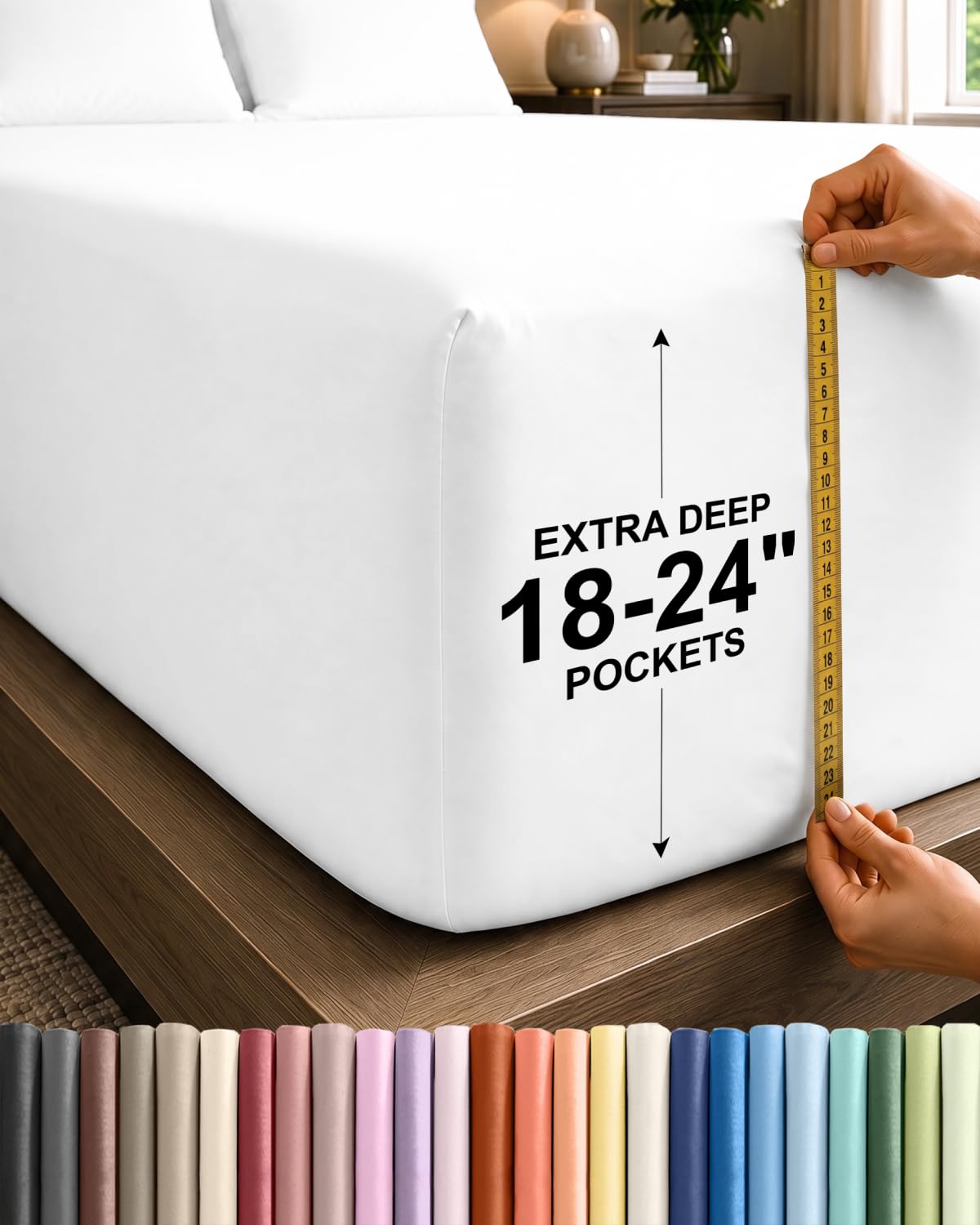 CGK Extra Deep Queen Single Fitted Sheet Only - Brown