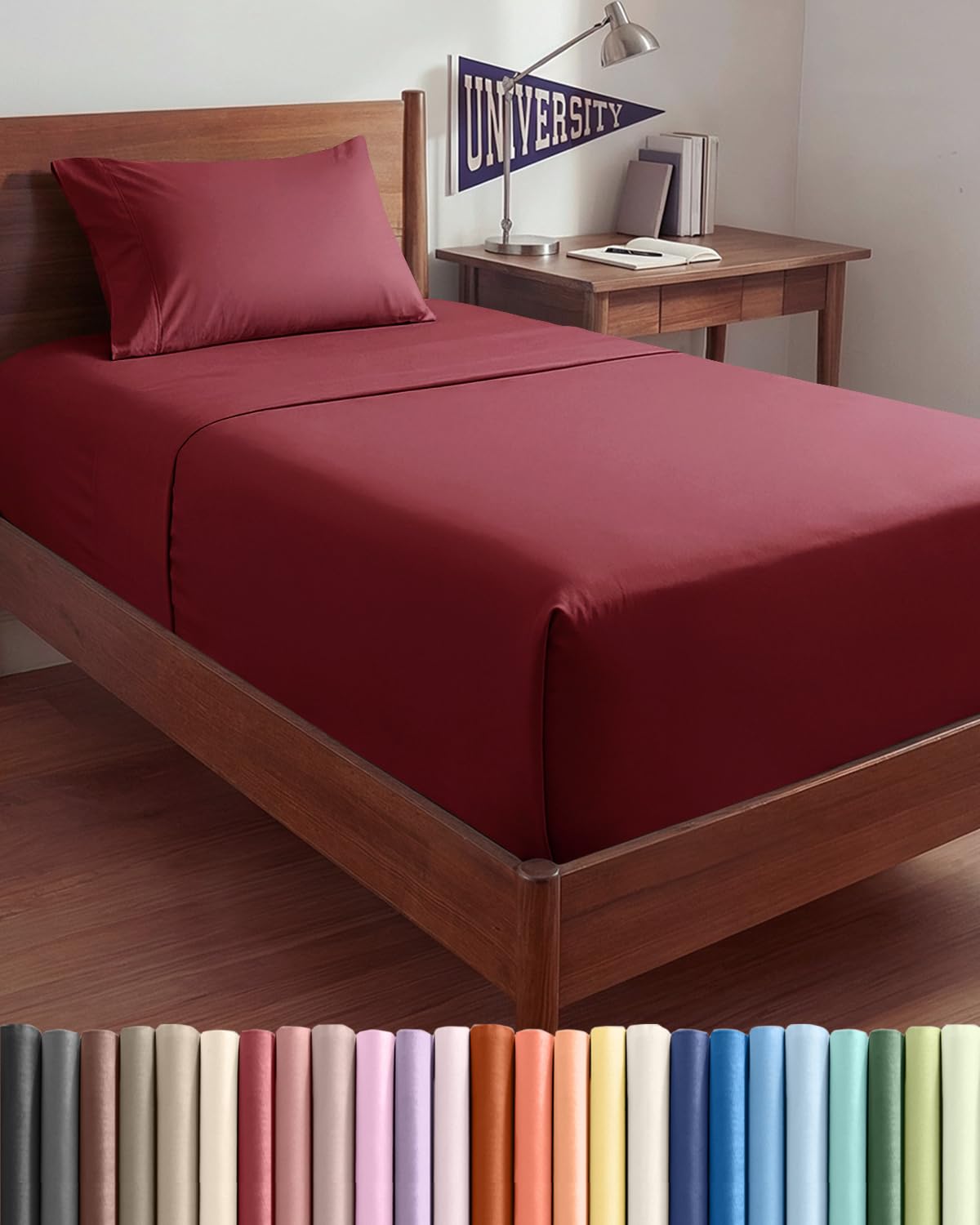 Extra Deep Queen Sheet Set - 4 Piece Breathable Cooling Sheets - Dark Grey