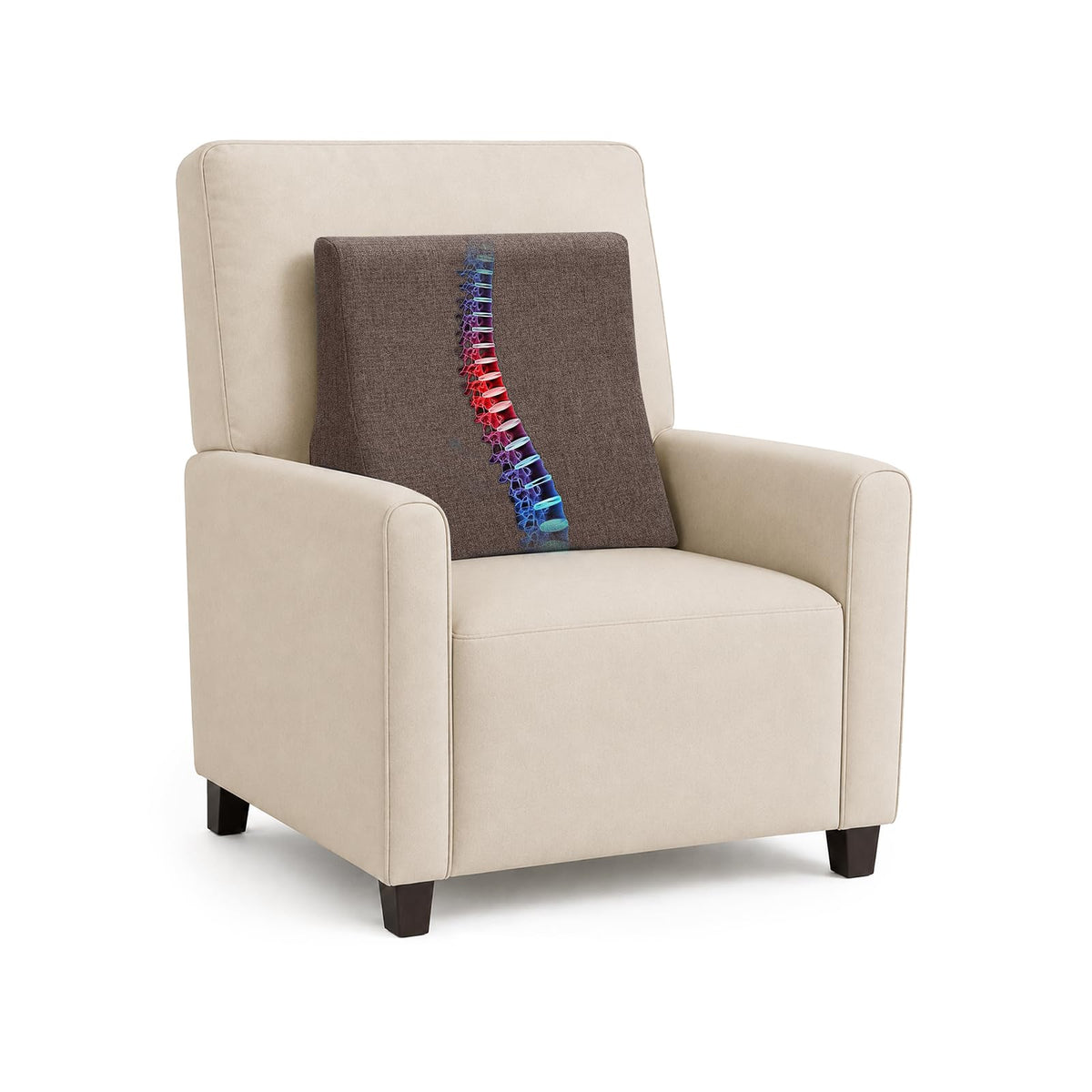 Vekkia Lumbar Support Pillow for Sofa(Gray)